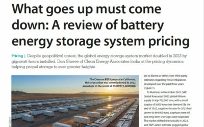What goes up must come down A review of battery energy storage system pricing