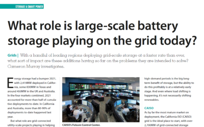 What role is large-scale battery storage playing on the grid today