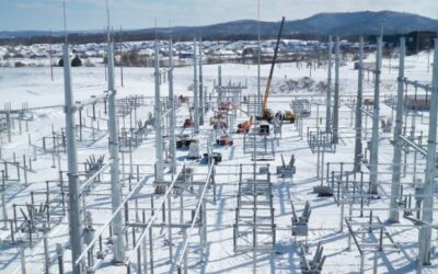An electrical substation in Wisconsin owned by Xcel Energy