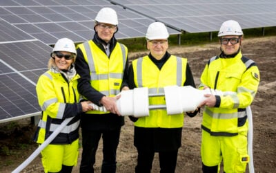 Ceremonial commissioning of the solar and storage project in Germany from Statkraft. Image: Statkraft.