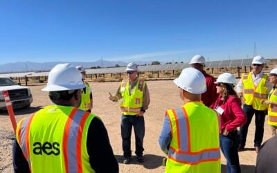 Inauguration event for AES Corporation's Baldy Mesa and Silver Peak projects, from which Amazon is the primary offtaker. Image: AES Corporation via LinkedIn