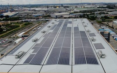 Rooftop solar PV at an Amazon 'fulfilment centre' in Europe. Image: Amazon.