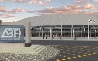 A render of American Battery Factory's first facility. Image: American Battery Factory via corporate video.