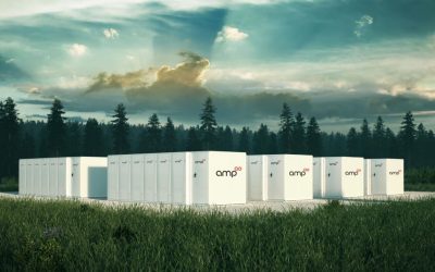 Rendering of battery energy storage projects the developer is working on in central Scotland. Image: Amp Energy via LinkedIn