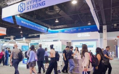 HyperStrong's expo stand at a 2024 clean energy industry event. Image: HyperStrong.