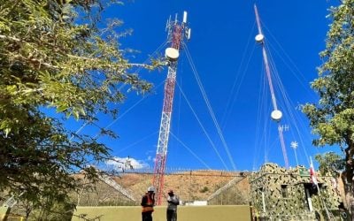 A Caban Systems-managed cellphone tower in the Dominican Republic. Image: Caban Systems via Twitter.