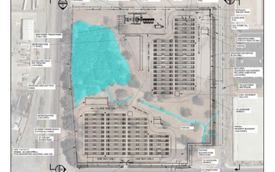 2022 site plan for the Condor project which was submitted to Grand Terrace city officials. Image: Arevon / Grand Terrace Planning Authority.