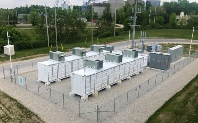 The majority of BESS deployed in Canada to date has been large behind-the-meter C&I systems in Ontario like the one pictured, but this could be set to change. Credit: PRNewsfoto/Convergent Energy + Power