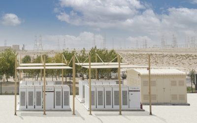 Tesla BESS equipment at the Mohammed bin Rashid Al Maktoum Solar Park. Image: DEWA.