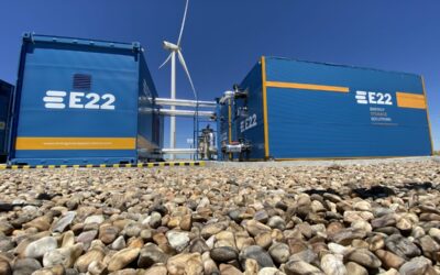 Gransolar's E22 provides lithium-ion and vanadium flow battery-based energy storage. Image: E22.