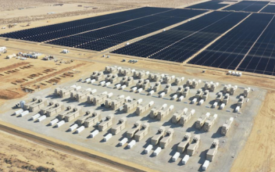 Rendering of the Edwards Sanborn project in Kern County, California. The site includes separately utilised standalone battery storage and solar-plus-storage facilities Image: Terra-Gen / CPA.