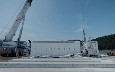 Tesla BESS equipment installation at Eku Energy's Hirohara BESS. Image: Eku Energy
