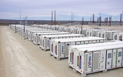 Energy Vault BESS units at a project in Texas, US, for customer Jupiter Energy. Image: Energy Vault.