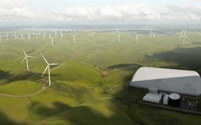 Rendering of a large-scale CO2 Battery project. Image: Energy Dome.
