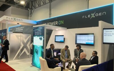 FlexGen's booth at this year's RE+ show, which took place in Las Vegas last month. Image: Andy Colthorpe / Solar Media