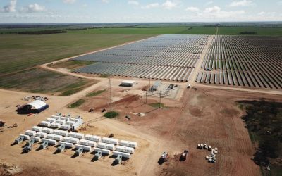 Solar and battery storage at Gannawarra, completed in 2018. Image: ARENA.