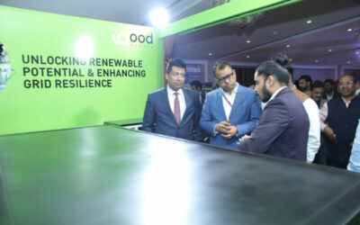 Ministry of New and Renewable Energy (MNRE) joint secretary Dinesh Jagdale (centre) speaks with Good Enough Energy founder Ashak Kaushik (right) at the IESA event in New Delhi. Image: IESA