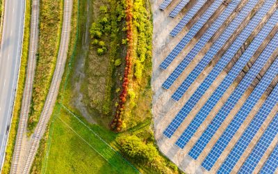 Solar array at a Google data centre in Belgium, at which the company is trialling the multi-application use of battery storage. Image: Google.