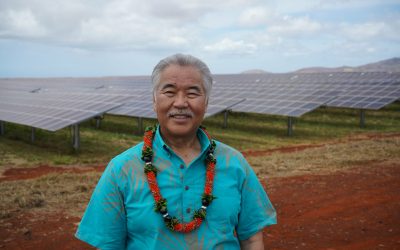 Hawaii Governor David Ige visiting the plant during a 11 August inauguration event. Image: Governor David Ige via Twitter.
