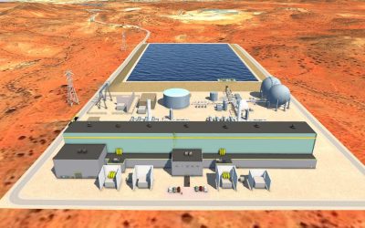 Rendering of Hydrostor's 200MW/1,600MWh Broken Hill project in Australia. Image: Hydrostor.