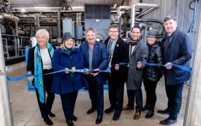 2019 ribbon-cutting event to inaugurate  the world's first commercially operated A-CAES plant in Ontario, which is in NRSTor's portfolio. Image: Hydrostor