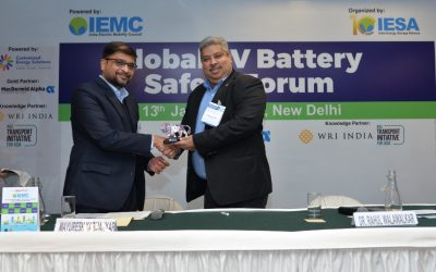 IESA president Dr Rahul Walawalkar (right) at a recent industry event. Walawalkar is also founder of the Alliance, and managing director and president at advisory group Customized Energy Solutions. Image: IESA via Twitter.