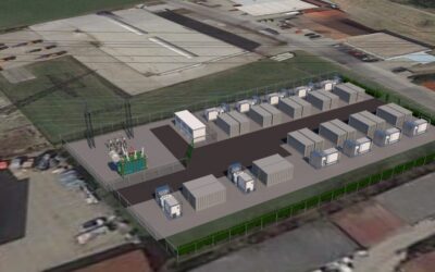 A render of a BESS project taken from green flexibility, a new German BESS developer-operator