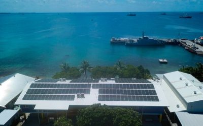 Infratec rooftop solar-plus-battery project in the Cook Islands, commissioned in early 2020. Image: Infratec.