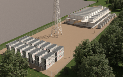 Invinity Energy Systems' vanadium flow batteries are being installed in a hybrid with grid-scale lithium at the Oxford Energy Superhub project. Image: Invinity.