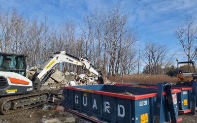 KCE NY 6 site. The site is being cleared of old construction debris so that work on the energy storage facility can begin. Image: Key Capture Energy.