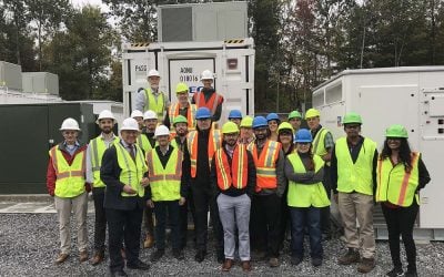 New York Congressman Paul Tonko visting one of Key Capture Energy's projects in the state. Image: Key Capture Energy.