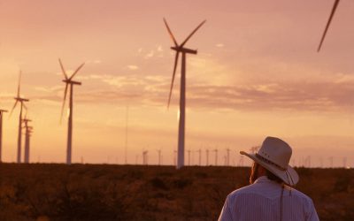 King Mountain wind power plant, which was commissioned in 2000 and repowered four years ago. Image:  Cielo Wind Power Corporation.