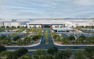 A render of the site, one of the capacity of which will go to the ESS market. Image: LG Energy Solution.