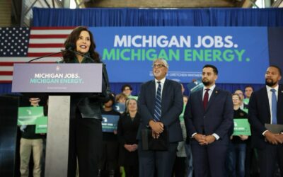 Michigan's governor Gretchen Whitmer signed the state's climate legislation including a 2,500MW energy storage target into law last year. Image: Gretchen Whitmer via X/Twitter