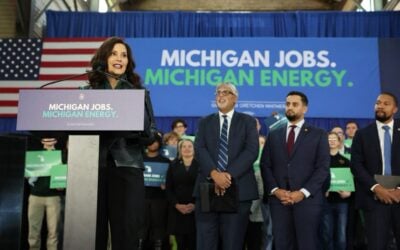 Michigan's governor Gretchen Whitmer signed the state's climate legislation including a 2,500MW energy storage target into law last year. Image: Gretchen Whitmer via X/Twitter