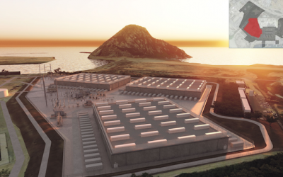 Rendering of Vistra Energy's proposed BESS project for Morro Bay. Image: Vistra Energy.