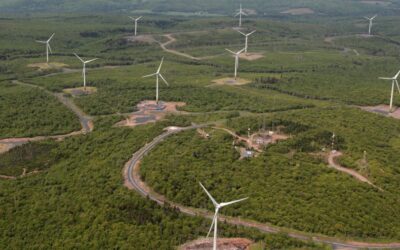 Wind turbines in the portfolio of the province's main energy provider, investor-owned utility Nova Scotia Power. Image: Nova Scotia Power via Twitter/X.