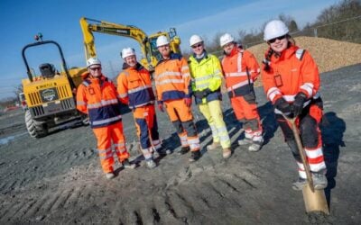 The ground-breaking ceremony for the project, which is set to be completed in late 2026. Image: Ørsted.