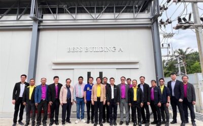 Energy minister and deputy prime minister of Thailand Peerapan Salirathavibhaga's visit to a BESS asset in Koh Samui hosted by the PEA. Image: Provincial Electricity Authority.