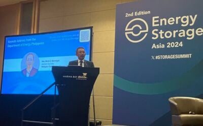Philippines Department of Energy assistant secretary Mario C. Marasigan delivering his keynote address at the Energy Storage Summit Asia 2024 in Singapore. Image: Andy Colthorpe / Solar Media