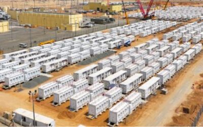 The 500MW/2000MWh Saudi Bisha BESS, the largest to come online anywhere in the world in January. Image: PowerChina.