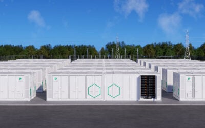 Rendering of Powin's recently launched Pod Max solution, which features 6.26MWh storage capacity in a 20-foot container. Image: Powin
