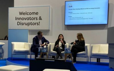 reLi Energy CEO Laura Laringe speaks at Enlit Europe 2023. Image: reLi Energy via LinkedIn