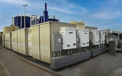 Dynapower power electronics paired with zinc-bromine flow batteries at a bioenergy plant in California. Image: Redflow.