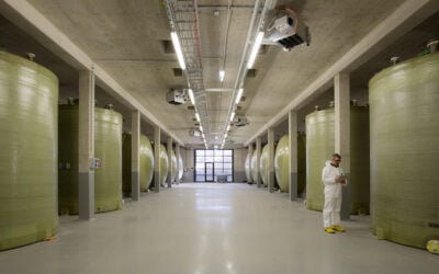 A large-scale flow battery demonstration and research facility in Germany. Image: Fraunhofer ICT.