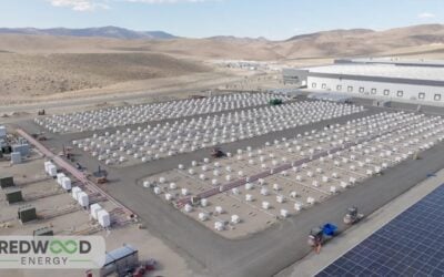 Redwood says that it receives over 20GWh of batteries annually, representing about 90% of all lithium-ion batteries and battery materials recycled in North America, equivalent to 250,000 EVs. Image: Redwood Materials.