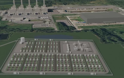 A computer generated plan of the proposed Pembroke BESS. Image: RWE