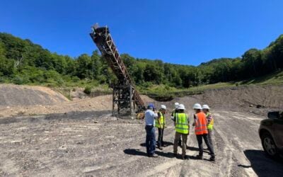 Rye Development staff with visitors from the DOE Office of Clean Energy Demonstrations at the Lewis Ridge project site earlier this year. Image: Rye Development via LinkedIn