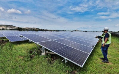 A Sembcorp solar PV plant in India. The company noted in its announcement that 6GW of its total 16.5GW global renewables portfolio is in the country. Image: Sembcorp India