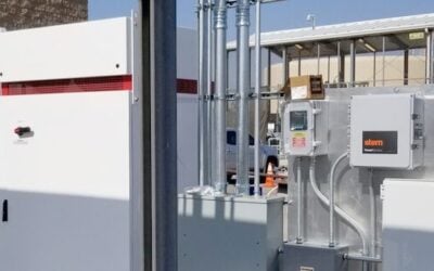 A Stem Inc. C&I battery project, using a combination of Tesla hardware and the company's own. Image: Stem Inc. / Clean Capital.